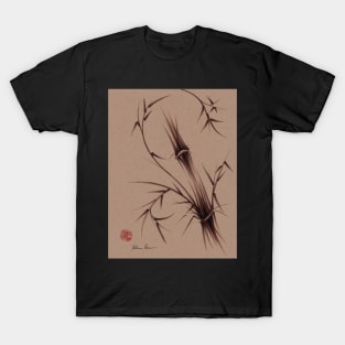 "As One"  Original brush pen sumi-e bamboo drawing/painting T-Shirt